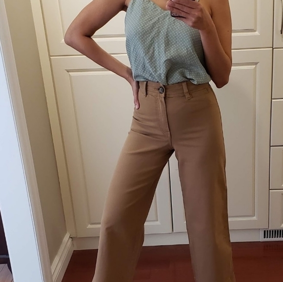 Wide Leg Cropped Pants - Picture 1 of 2